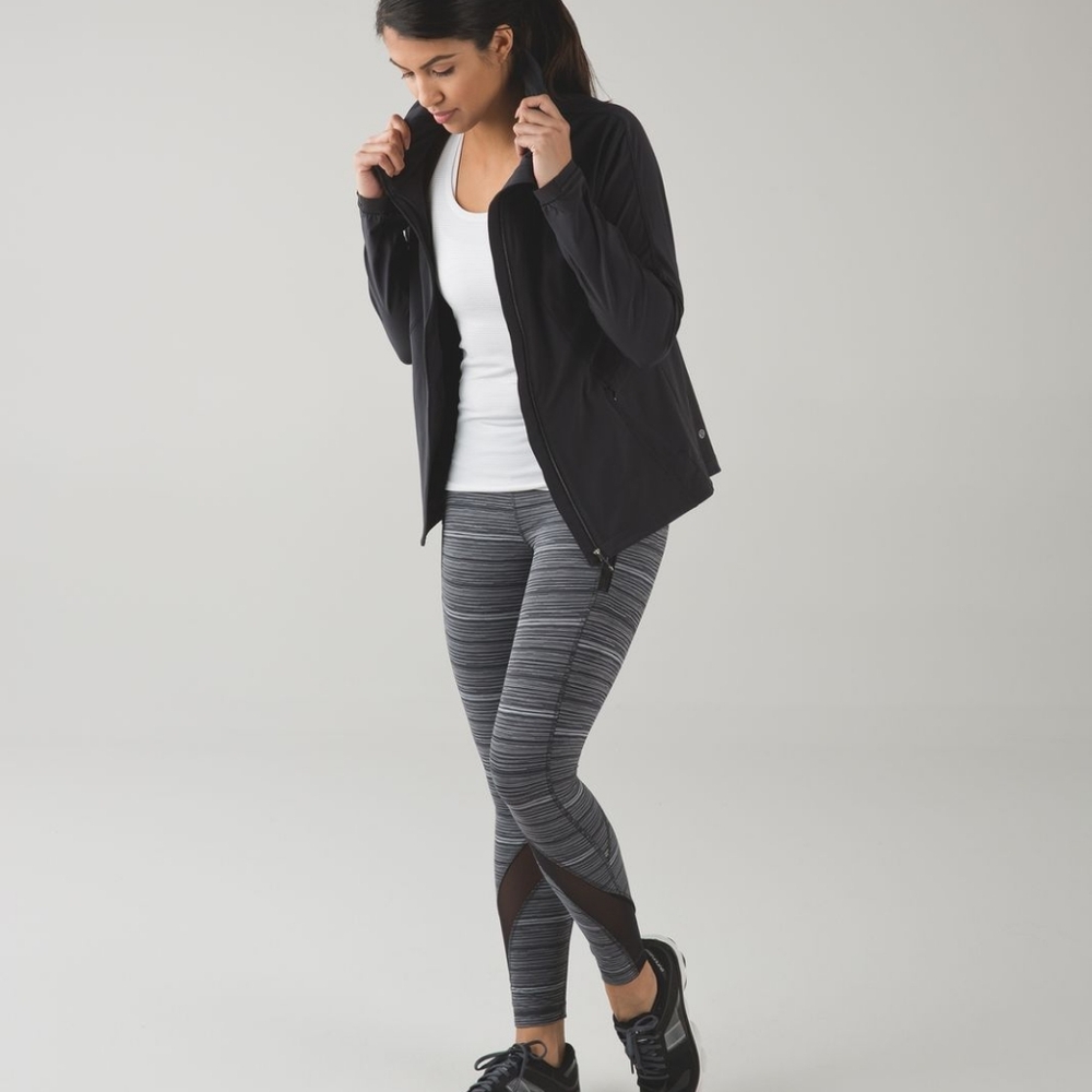 Lululemon Inspire Tight II (Mesh)Cyber Black Deep Coal / Black